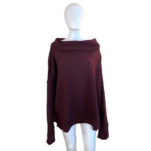 Free People Juicy Long Sleeve Thermal Sweater Size S Date Night